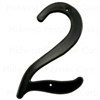 4" - 2 Black Reflective House Numbers 0