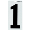 4" - 1 Black Straight Reflective Numbers 0