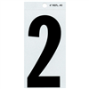 4" - 2 Black Straight Reflective Numbers 0