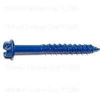 Masonry Slotted/Hex Screw 1/4"X2-1/4" Blue Ruspert 0