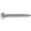 12 X 2        Slotted Hex Washer Sheet Metal Screw Stainless Steel 0