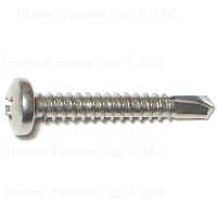 Phillips Pan Self Drilling Screw #10X1-1/4" Stainless Steel 0