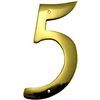 4" - 5 Brass Thin House Numbers 0