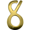 4" - 8 Brass Thin House Numbers 0