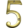 4" - 5 Brass House Numbers 0