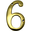 4" - 6 Brass House Numbers 0