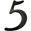 4" - 5 Black Reflective House Numbers 0