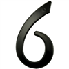 4" - 6 Black Reflective House Numbers 0