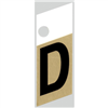1" - D Black/Gold Slanted Aluminum Letters 0