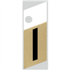 1" - I Black/Gold Slanted Aluminum Letters 0