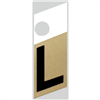 1" - L Black/Gold Slanted Aluminum Letters 0