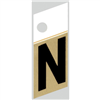 1" - N Black/Gold Slanted Aluminum Letters 0