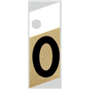 1" - O Black/Gold Slanted Aluminum Letters 0