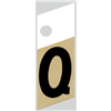 1" - Q Black/Gold Slanted Aluminum Letters 0
