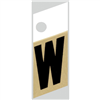 1" - W Black/Gold Slanted Aluminum Letters 0