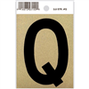 3" - Q Black/Gold Straight Aluminum Letters 0