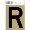 3" - R Black/Gold Straight Aluminum Letters 0