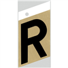 3" - R Black/Gold Slanted Aluminum Letters 0