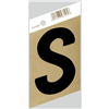 3" - S Black/Gold Slanted Aluminum Letters 0