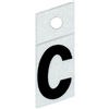 1" - C Black Slanted Reflective Letters 0