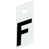 1" - F Black Slanted Reflective Letters 0