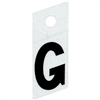 1" - G Black Slanted Reflective Letters 0