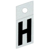 1" - H Black Slanted Reflective Letters 0