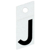 1" - J Black Slanted Reflective Letters 0