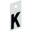 1" - K Black Slanted Reflective Letters 0