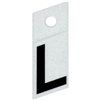 1" - L Black Slanted Reflective Letters 0