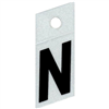 1" - N Black Slanted Reflective Letters 0