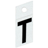 1" - T Black Slanted Reflective Letters 0
