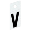 1" - V Black Slanted Reflective Letters 0