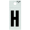 1" - H Black Straight Reflective Letters 0