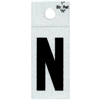 1" - N Black Straight Reflective Letters 0