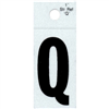 1" - Q Black Straight Reflective Letters 0