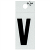 1" - V Black Straight Reflective Letters 0