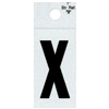 1" - X Black Straight Reflective Letters 0