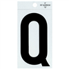 3" - Q Black Straight Narrow Reflective Letters 0