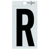 3" - R Black Straight Narrow Reflective Letters 0