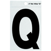 3" - Q Black Straight Wide Reflective Letters 0