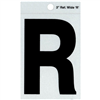 3" - R Black Straight Wide Reflective Letters 0