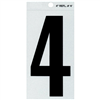 4" - 4 Black Straight Reflective Numbers 0