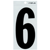4" - 6 Black Straight Reflective Numbers 0