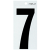 4" - 7 Black Straight Reflective Numbers 0