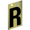 3" - R Gold Slanted Mylar Letters 0