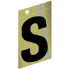 3" - S Gold Slanted Mylar Letters 0
