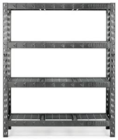 Rack Heavy Duty Shelf 4-Tier Gladiator 1800lb Rating Steel 72"Hx60"Wx18"D GARS604TEG 0