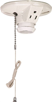 Lampholder Porcelain w/ Pull Chain & Receptacle 15Amp 120V 667-SP 0