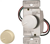 Rotary Control Dimmer 3-Way Preset White/Ivory R1306P-VW-K2 0
